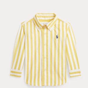 Polo Ralph Lauren camicia baby a righe con ricamo pony