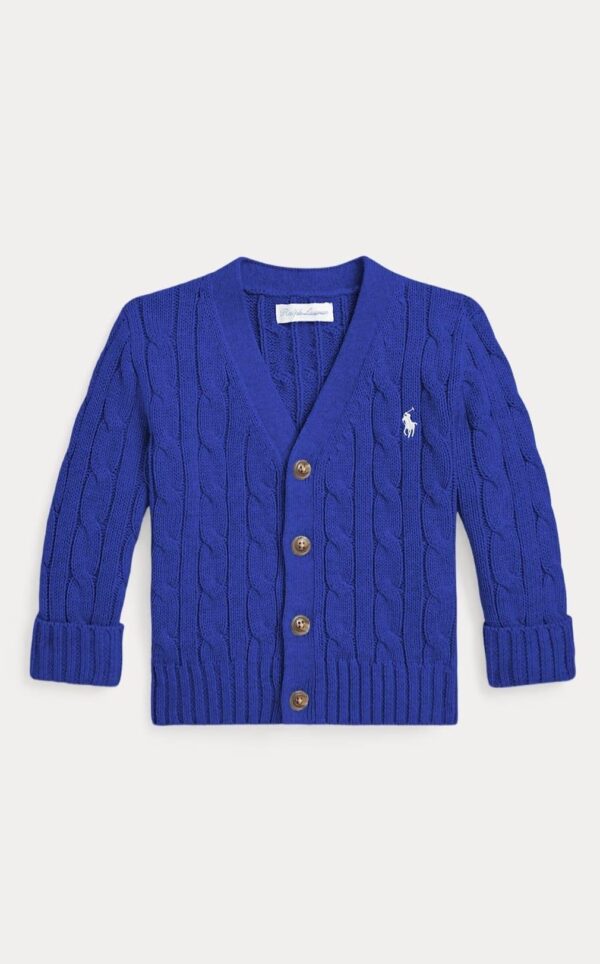 Polo Ralph Lauren cardigan baby con motivo a trecce
