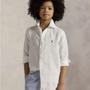 Polo Ralph Lauren camicia in lino con ricamo pony