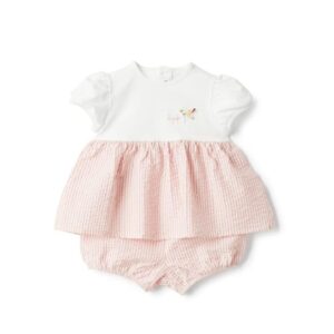 il gufo completo baby camicia + shorts seersucker