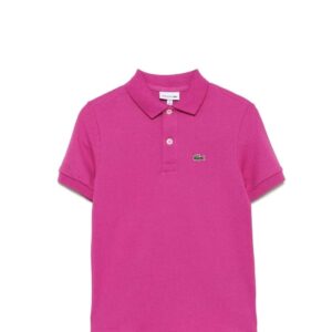 Lacoste polo in piquet con applicazione