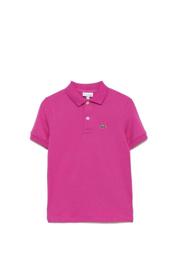 Lacoste polo in piquet con applicazione