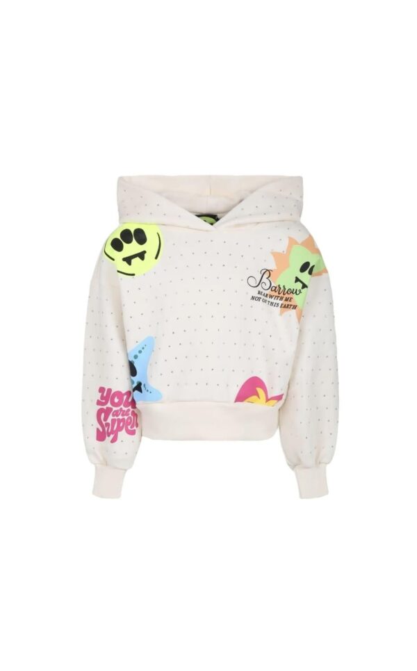 Barrow felpa con stampa e strass