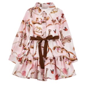 Monnalisa abito con stampa butterfly