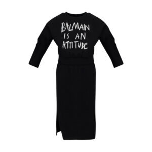 Balmain abito in felpa lungo