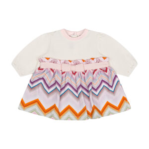 Missoni abito baby in felpa con fantasia zig-zag