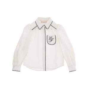 Elisabetta Franchi camicia con logo ricamato