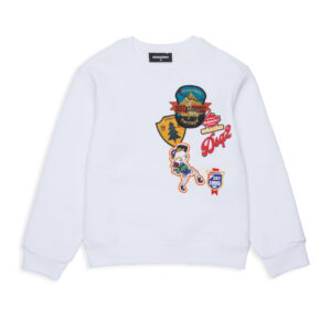 Dsquared2 felpa con pacht e stampa logo