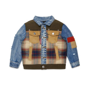Dsquared2 giubbino denim baby imbottito