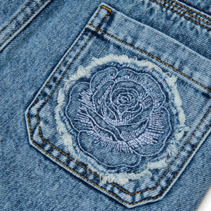 Diesel gonna denim longuette con ricamo